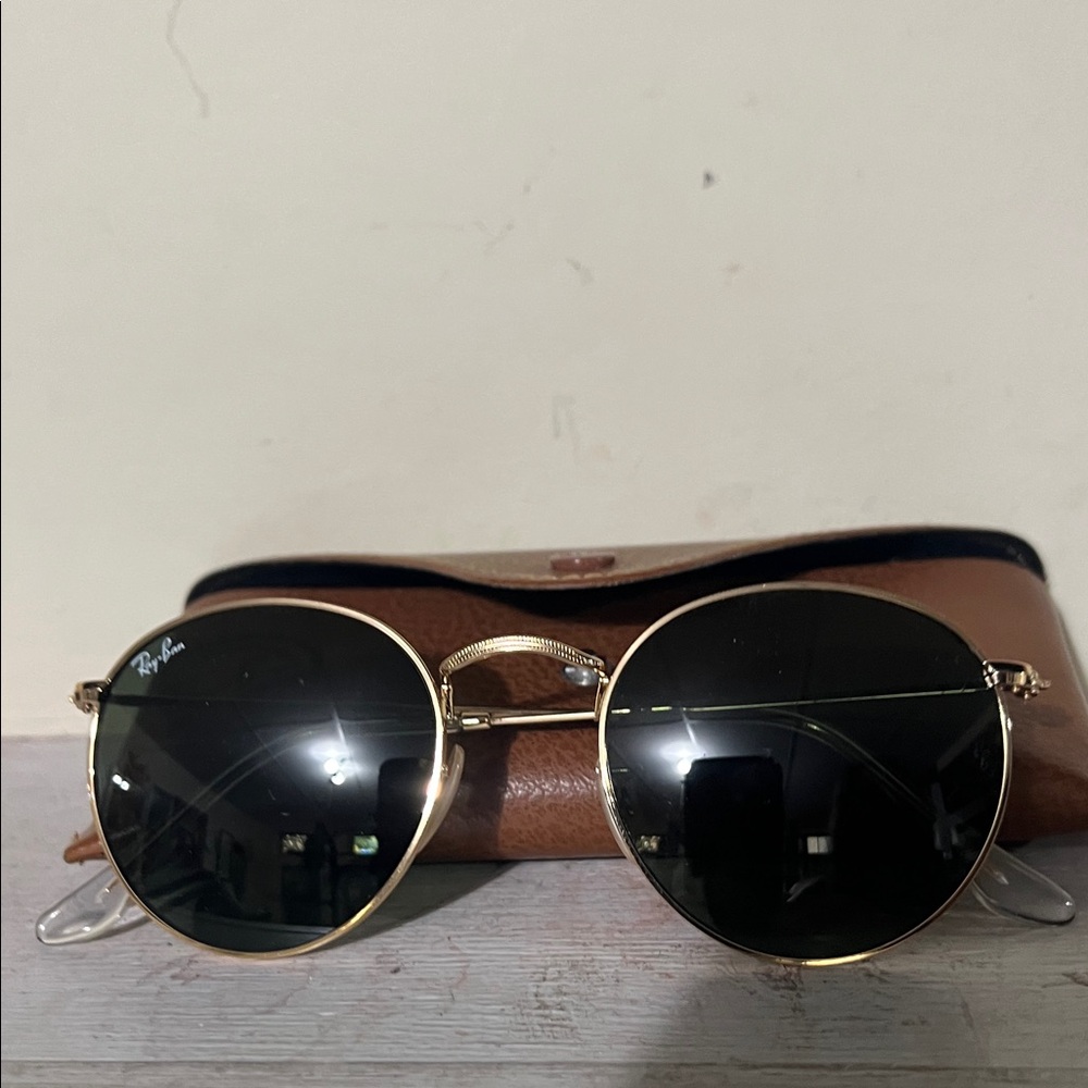 Ray-Ban Classic Gold Frame Sunglasses, wore 3 times